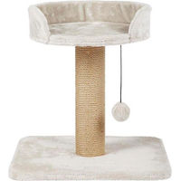 Produktbild von Famanu Kratzbaum für Katzen mit Katzenhaus und Hängematte aus Plüsch in Beige