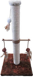 Famanu Kratzbaum für Katzen mit Katzenhaus und Hängematte aus Plüsch und Sisal in Beige – Bild 1 von 1