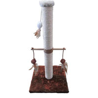 Produktbild von Famanu Kratzbaum für Katzen mit Katzenhaus und Hängematte aus Plüsch und Sisal in Beige