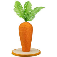 Produktbild von Famanu Kratzbaum für Katzen mit Katzenhöhle aus Sisal und Plüsch in Orange 30 cm