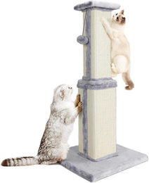 Famanu Kratzbaum für Katzen mit Sisal und Fleece in Grau-Weiß 80 cm – Bild 1 von 1