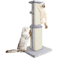 Produktbild von Famanu Kratzbaum für Katzen mit Sisal und Fleece in Grau-Weiß 80 cm