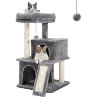 Produktbild von Famanu Kratzbaum für Katzen mit Sisaltau, Spielhaus und Höhle in Grau