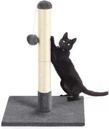 Famanu Kratzbaum für Katzen mit Spielball und Plattform in Grau, 60 cm hoch – Bild 1 von 1