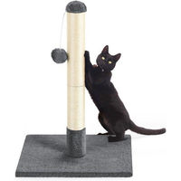 Produktbild von Famanu Kratzbaum für Katzen mit Spielball und Plattform in Grau, 60 cm hoch