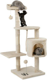 Famanu Kratzbaum für Katzen mit Spielzeug aus Sisal in Beige 112 cm – Bild 1 von 1
