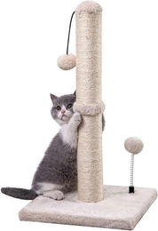 Famanu Kratzbaum für Katzen und Kätzchen mit Sisal und hängendem Ball beige 55,9 cm – Bild 1 von 1
