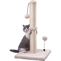 Produktbild von Famanu Kratzbaum für Katzen und Kätzchen mit Sisal und hängendem Ball beige 55,9 cm