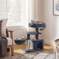 Produktbild von Famanu Kratzbaum für Katzen und Kitten 68 cm Grau aus Sisal und Plüsch