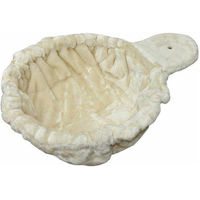 Produktbild von Famanu Kratzbaum Liegefläche XXL für große Katzen aus Plüsch beige 45 cm Ø