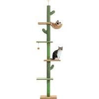 Produktbild von Famanu Kratzbaum mit Deckenspanner in Grün mit verstellbarer Höhe