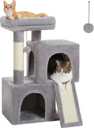 Famanu Kratzbaum mit Dual-Kondos für Katzen in Grau 77 cm – Bild 1 von 1