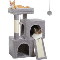 Produktbild von Famanu Kratzbaum mit Dual-Kondos für Katzen in Grau 77 cm