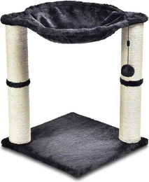 Famanu Kratzbaum mit Hängematte aus Plüsch und Sisal in Grau 41 x 51 x 41 cm – Bild 1 von 1