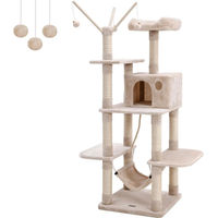 Produktbild von Famanu Kratzbaum mit Katzenhaus und Spielmöglichkeiten in Beige
