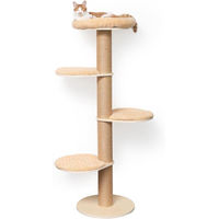Produktbild von Famanu Kratzbaum mit Kratzsäule und Spielzeug aus Holz, Plüsch und Sisal in Beige