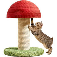 Produktbild von Famanu Kratzbaum mit Pilzdesign in Rot aus Sisal 30x18x20 cm