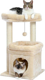 Famanu Kratzbaum mit Sisal und mehreren Ebenen in Beige – Bild 1 von 1
