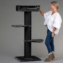 Famanu Kratzbaum XXL Grau mit Sisal für Katzen aller Altersstufen – Bild 1 von 1