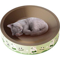 Produktbild von Famanu Kratzbrett für Katzen aus Kratzpappe bunt 38x36x11 cm