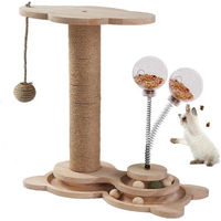 Produktbild von Famanu Kratzsäule für Katzen aus Holz und Sisal mit Spielmöglichkeiten