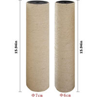 Produktbild von Famanu Kratzsäule für Katzen aus Sisal in Beige mit Schrauben M10 Durchmesser 60 mm Höhe 405 cm