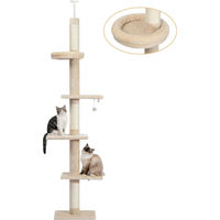 Produktbild von Famanu Kratzsäule für Katzen in Beige aus Plüsch und Sisal