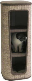 Famanu Kratzsäule für Katzen in Braun mit natürlicher Optik 38x38x98cm – Bild 1 von 1