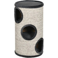 Produktbild von Famanu Kratzsäule für Katzen in Grau aus Plüsch und Sisal