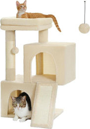 Famanu Kratzsäule für Katzen mit Sisal in Beige, 50L x 35B x 77H cm – Bild 1 von 1