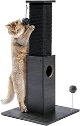 Famanu Kratzsäule für kleine bis mittelgroße Katzen in Schwarz mit Sisal – Bild 1 von 1