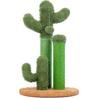 Produktbild von Famanu Kratzsäule Katzenbaum Set aus Plüsch in Braun mit 68,5 cm Höhe