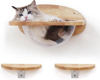 Famanu Kratztunnel Katzenkapsel Transparent aus Holz und Kunststoff Ø 40 cm – Bild 1 von 1