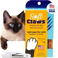 Produktbild von Famanu Nagelkapjes für Katzen Rosa Glitzer Größe M aus Kunststoff