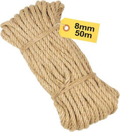 Famanu Sisal Seil Natur Beige 8 mm 50 Meter für Kratzbäume und DIY-Projekte – Bild 1 von 1