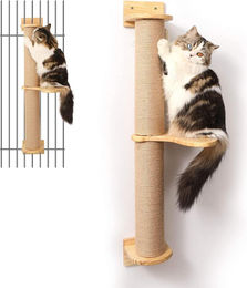 Famanu XXL Katzen Wandmöbel mit Kratzbaum aus Sisal in Beige – Bild 1 von 1