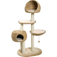 Produktbild von Famanu XXL Kratzbaum für Katzen mit Bananenblatt-Liegemöglichkeiten in Beige