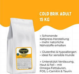 FangGold Cold Brik Adult Hundefutter Lachs Kaltgepresst Glutenfrei und GVO-frei 15 kg – Bild 1 von 1