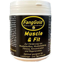Produktbild von FangGold Muscle & Fit Pulver für Hunde zur Unterstützung von Muskelaufbau sowie Gelenken und Knochen für Welpen 400g