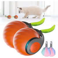 Produktbild von FANNOU Interaktives Intelligenzspielzeug für Katzen und Hunde 2er-Set Automatischer Rollball aus Kunststoff Orange