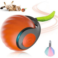 Produktbild von FANNOU Interaktives Intelligenzspielzeug für Katzen und Hunde Automatischer Rollball aus Kunststoff Orange