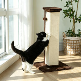 FANNOU Kratzbaum für Katzen mit Sisal-Kratzsäule und Spielkugel 41 x 41 x 81 cm – Bild 1 von 1