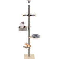 Produktbild von FANTASK Katzenkratzbaum mit Deckenspanner in Grau