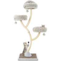 Produktbild von FANTASK Kratzbaum aus Holz mit Metallgestell und 3 Liegeflächen für Katzen in Grau