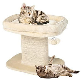 FANTASK Kratzbaum für Katzen mit Plüschsitzfläche, Sisal-Kratzsäule und Spielball – Bild 1 von 1