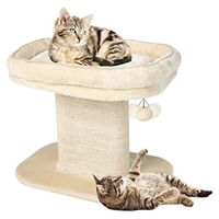 Produktbild von FANTASK Kratzbaum für Katzen mit Plüschsitzfläche, Sisal-Kratzsäule und Spielball
