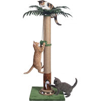 Produktbild von Fantasreen Kratzbaum für Katzen mit Spielzeugmaus und Holzbahn 88 cm