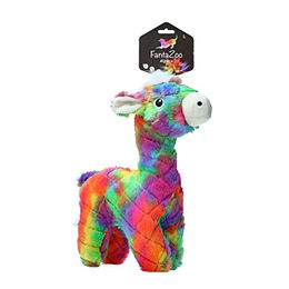 FantaZoo Hundespielzeug Alpaca buntes Plüschspielzeug Größe L für mittelgroße Hunde - 1 Stk. – Bild 1 von 2