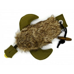 Farm-Land Hunde Dummy Ente aus Plüsch als Wurfspielzeug in Braun und Bunt - 300 g – Bild 1 von 8