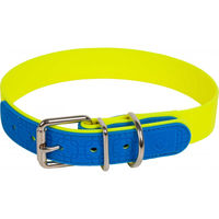 Produktbild von Farm-Land Hundehalsband aus Kunststoff wasserfest Signalgelb/Blau 55 cm - 55 cm